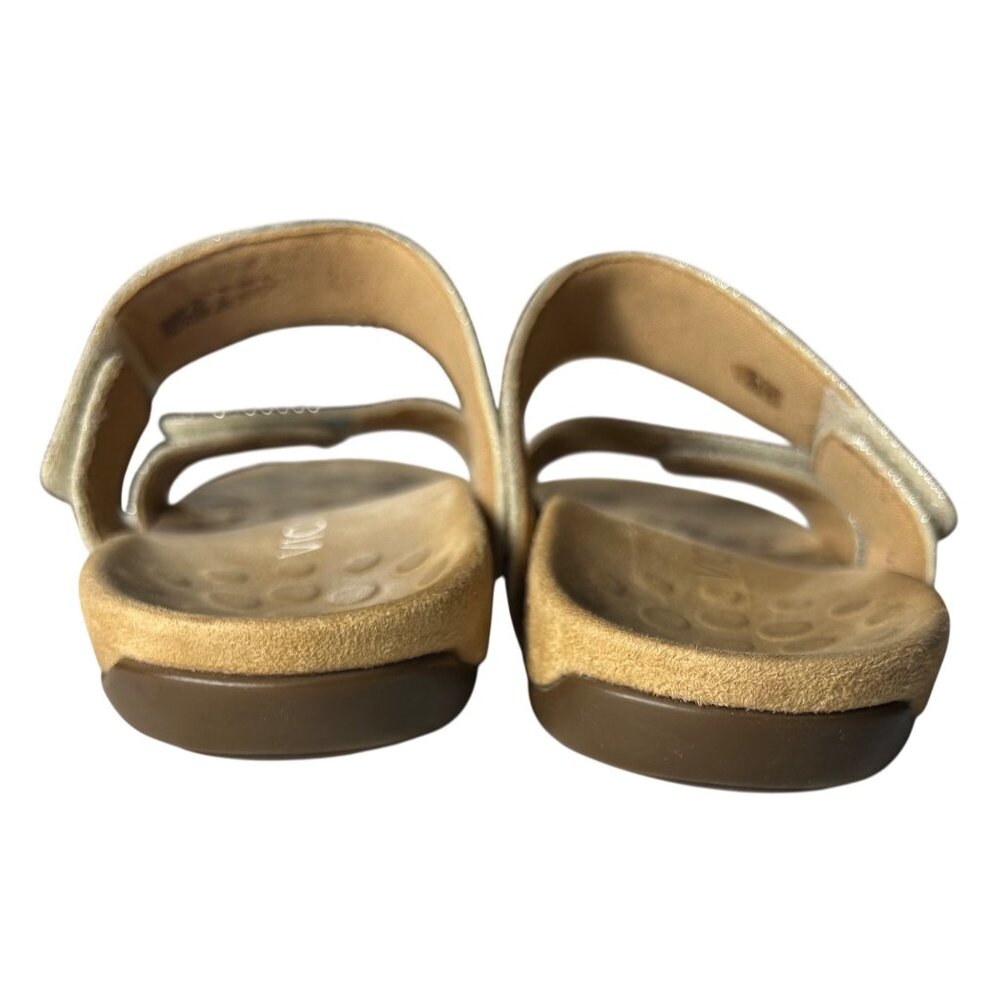 Womens Size 8 Vionic Slide Sandals Arch Support Beige Studded Design - Picture 4 of 12